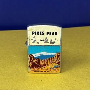 Vintage Zippo case Pikes Peak “I made it” made in Japan